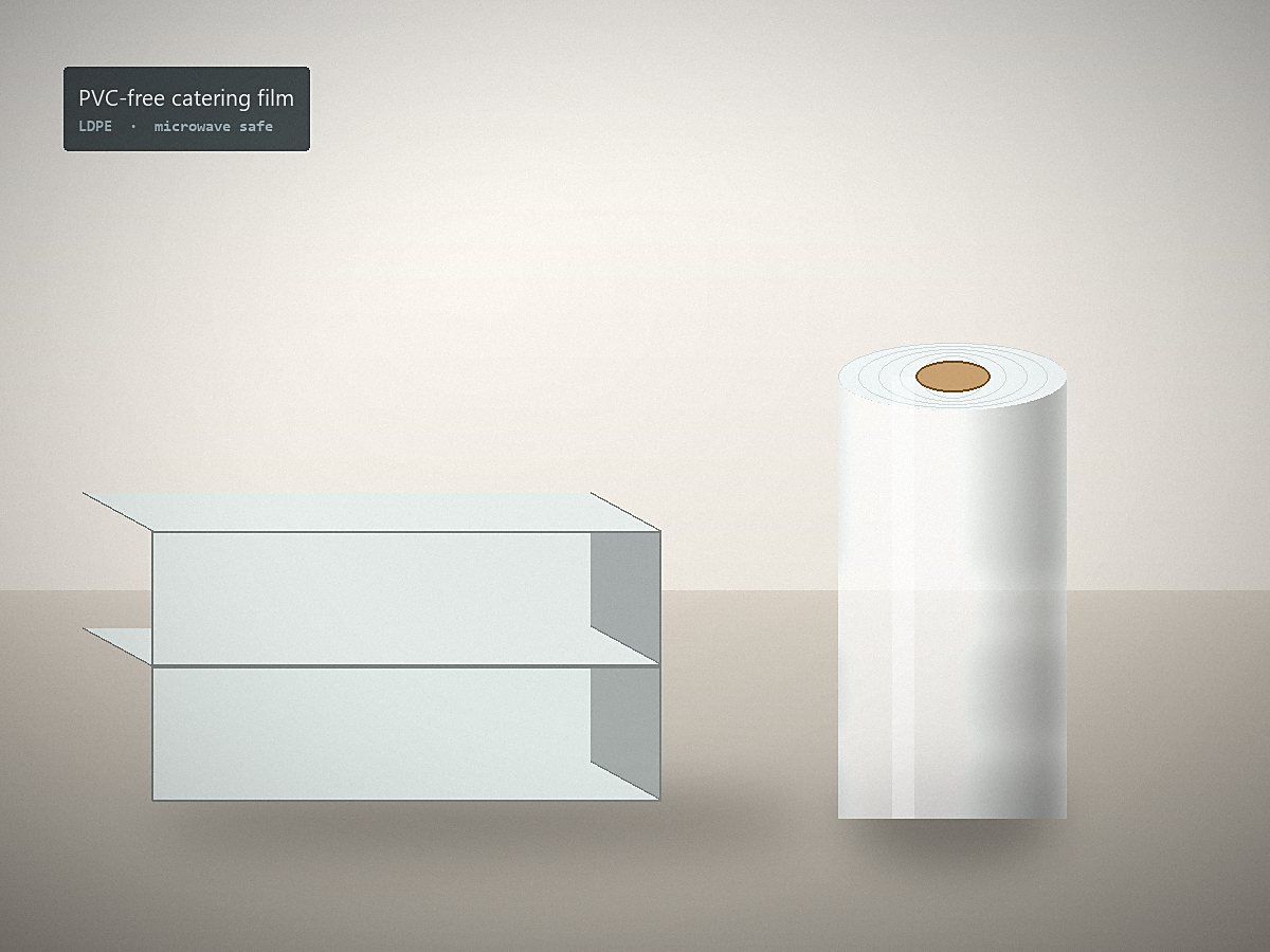 Catering cling film, PVC-free