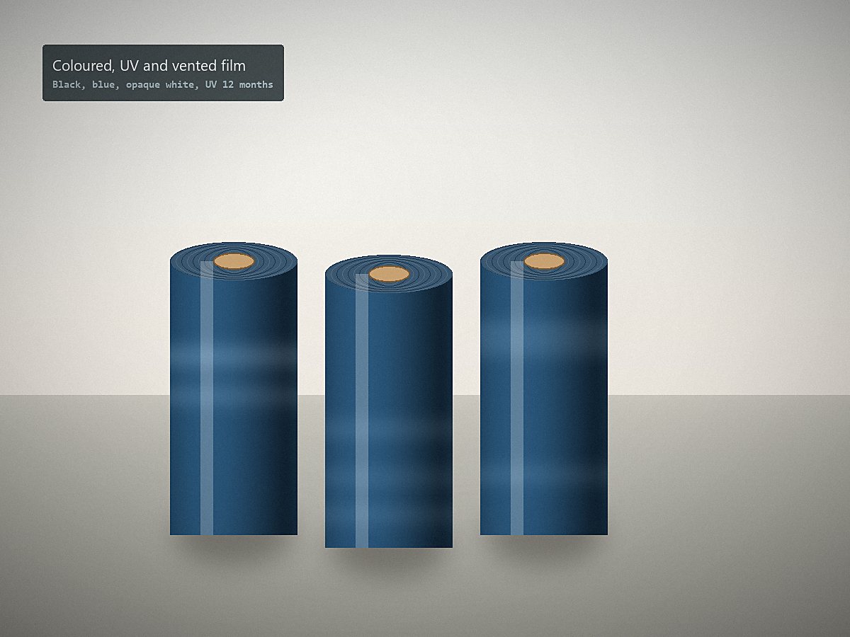 Coloured, UV and vented film
