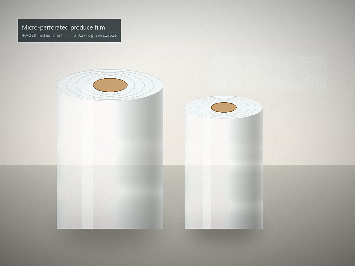 Micro-perforated produce film