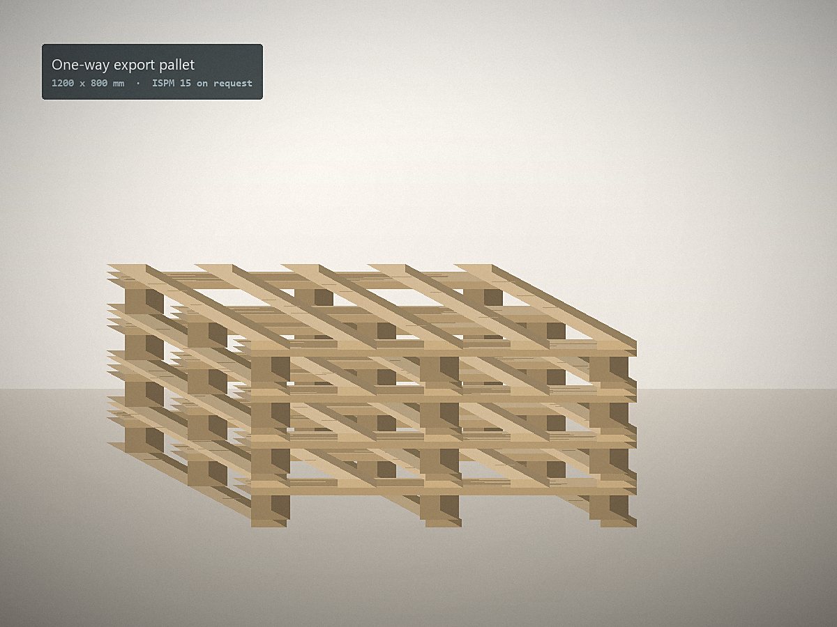 One-way export pallets