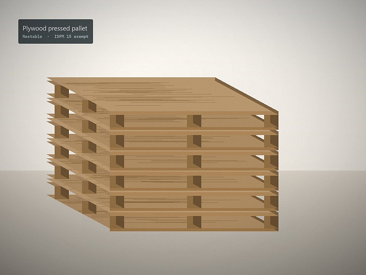 Plywood pressed pallets
